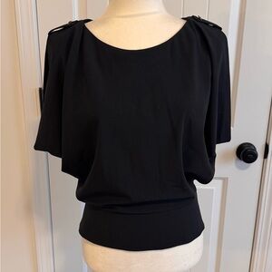 Ark & Co. size Small Black, Open-Back Top.  Elastic at back waist.
